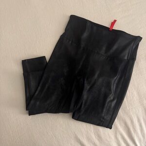 SPANX Shiny Black Leggings